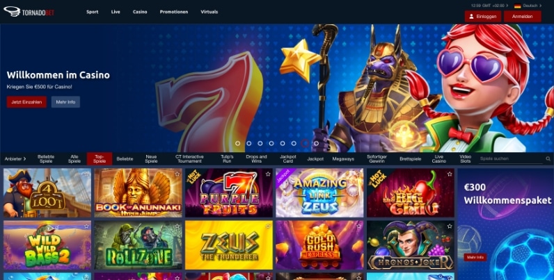 tornadobet casino desktop screenshot