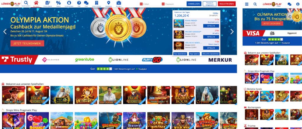 lowenplay casino desktop screenshot