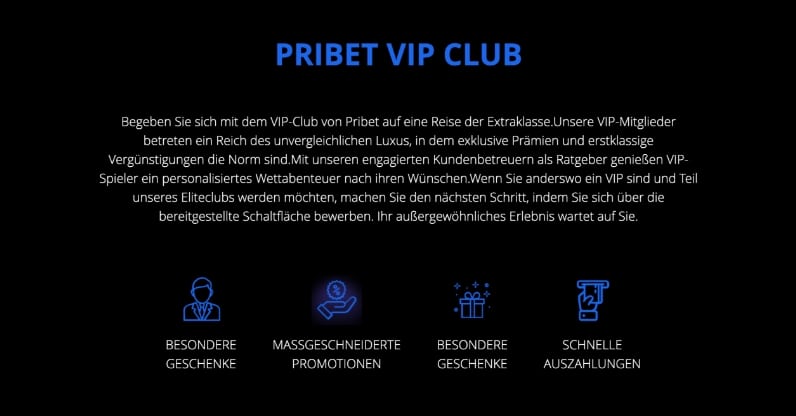 pribet casino deskop vip loyalty program