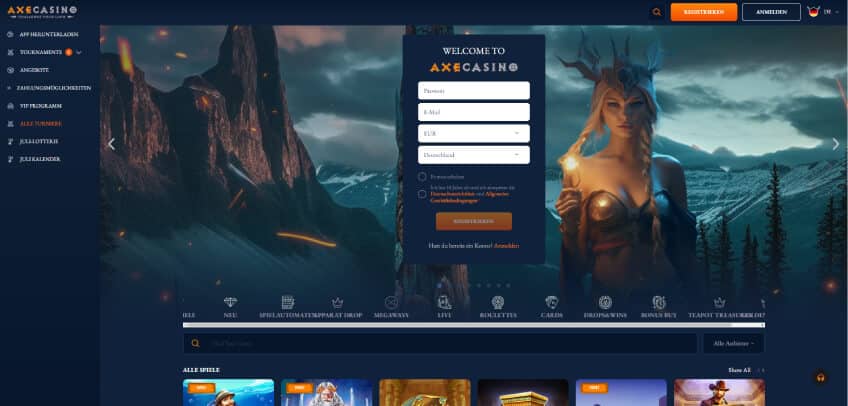 axe casino screenshot