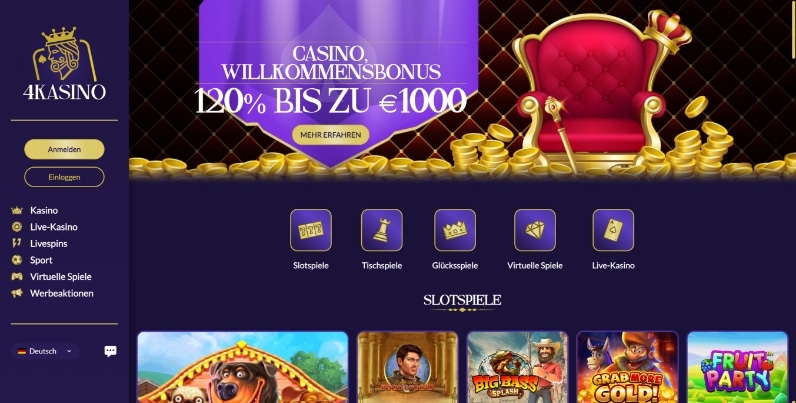 4kcasino desktop screenshot