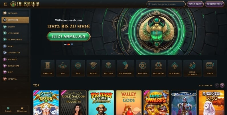 talismania casino desktop