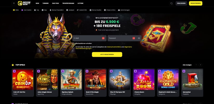 moonwin casino desktop screenshot