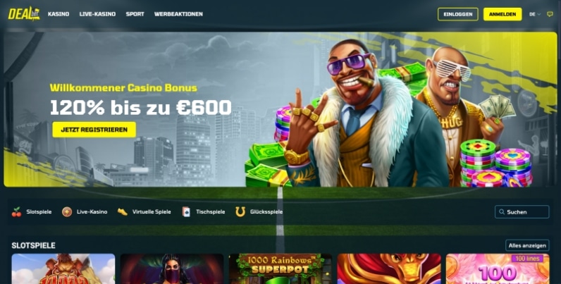 dealbet casino desktop screnshot